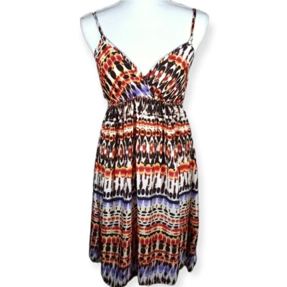 SPAGHETTI STRAP MULTICOLOR DRESS SZ.S/M EUC - Picture 1 of 7